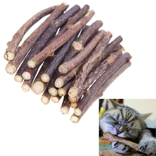 20pcs Pet Cat Toys Natural Catnip Cat Molar Stick For Silvervine Teeth Cleaning Treating Cat Mint Caught Bite Excited Rods