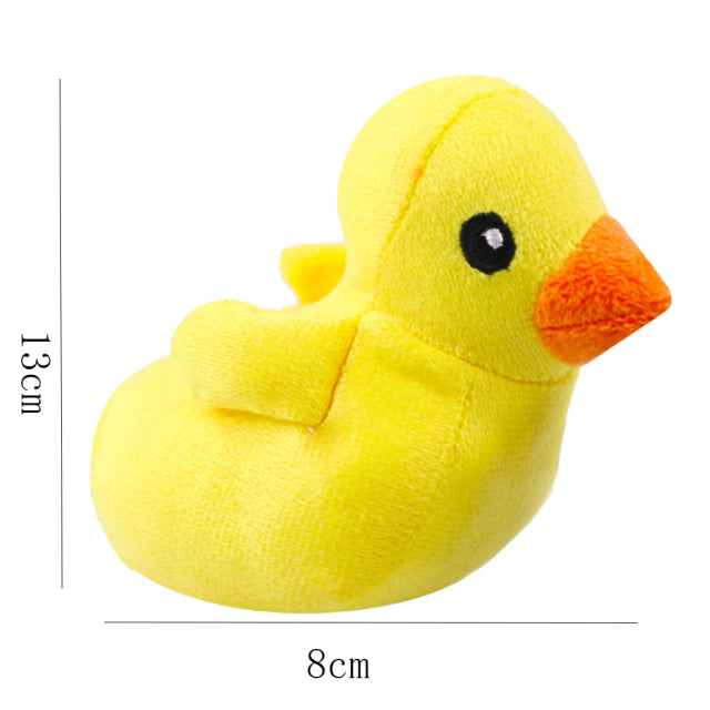Cute Pet Dog Cat Plush Squeak Dog Toy Interesting Fleece Durable Chewing Pet Molar Toy Suitable For All Pets Elephant Duck Pig