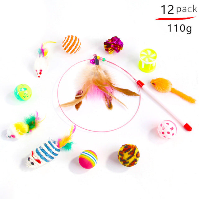 Cat Pets Toys Mouse Shape Balls Foldable Cat Kitten Play Tunnel Funny Cat Stick Mouse Supplies Simulation Fish Cat Accessories