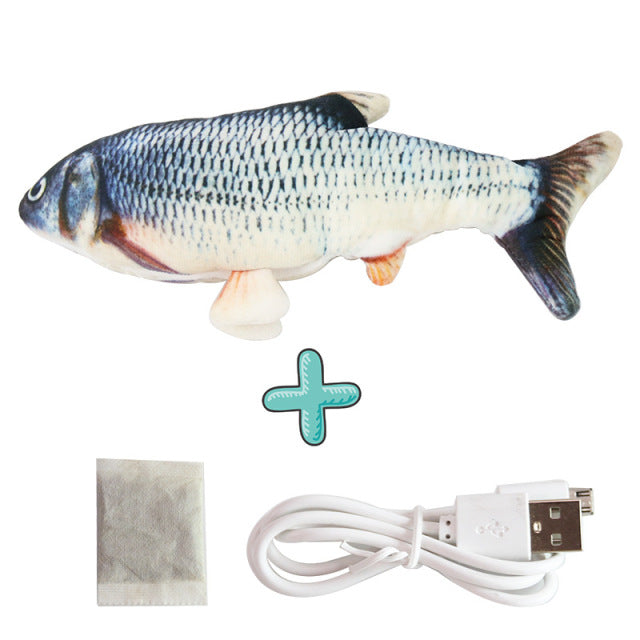 pet cats products dancing stuffed fish Funny Simulation interactive Pets pillow ragdoll fishes Electric Will jump automatically