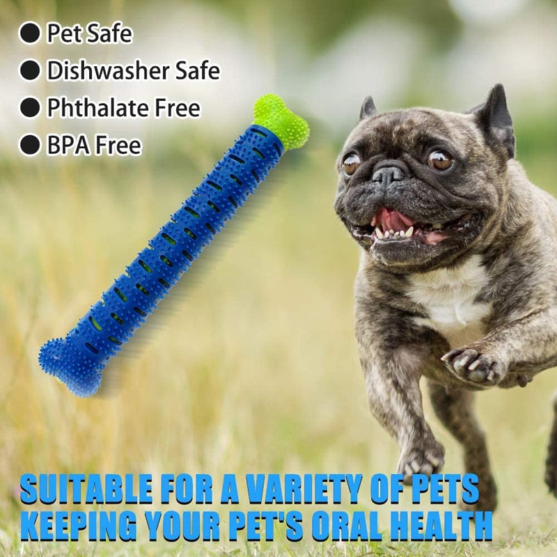 Puppy Brush Dog Toothbrush Chew Toy Stick Cleaning Massager Pet Teeth Cleaning Toys Multifunctional Silicone Doggy Dental Care