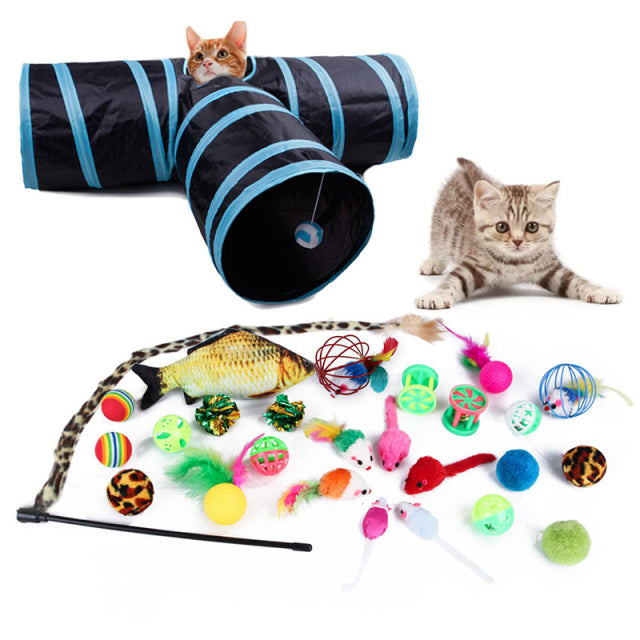 Pets Cat Toys Mouse Shape Balls Shapes Kitten Love New Pet Toy 21 Set Cat Channel Funny Cat Stick Mouse Supplies Value Bundle