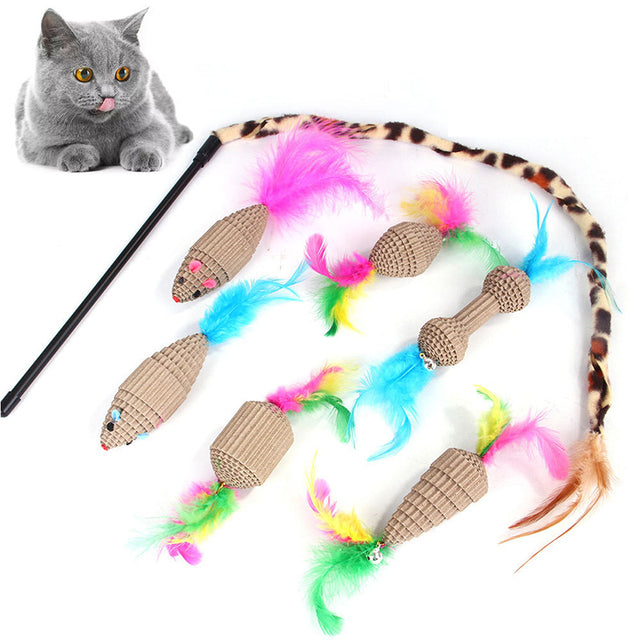 Pets Cat Toys Mouse Shape Balls Shapes Kitten Love New Pet Toy 21 Set Cat Channel Funny Cat Stick Mouse Supplies Value Bundle
