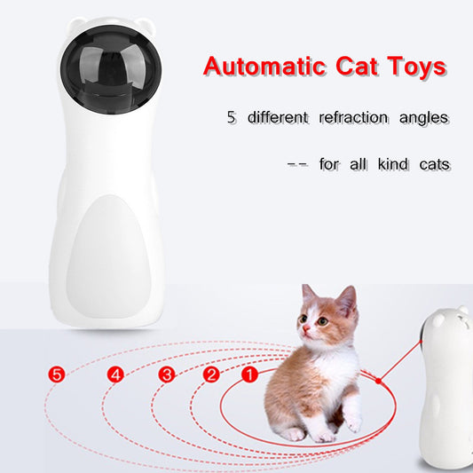 Automatic Cat Toys Teaser Interactive Smart Teasing Pet LED Laser Funny Handheld Mode Electronic Pet USB Charge