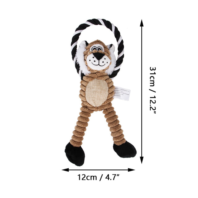 Dog Puppy Toys Pet Supplies Pets Chew Toy Animal Shape Squeak Cleaning  for Small Medium Dog Accessories Training Plush Sound