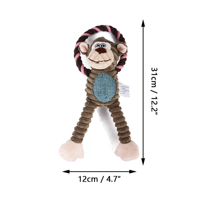 Dog Puppy Toys Pet Supplies Pets Chew Toy Animal Shape Squeak Cleaning  for Small Medium Dog Accessories Training Plush Sound