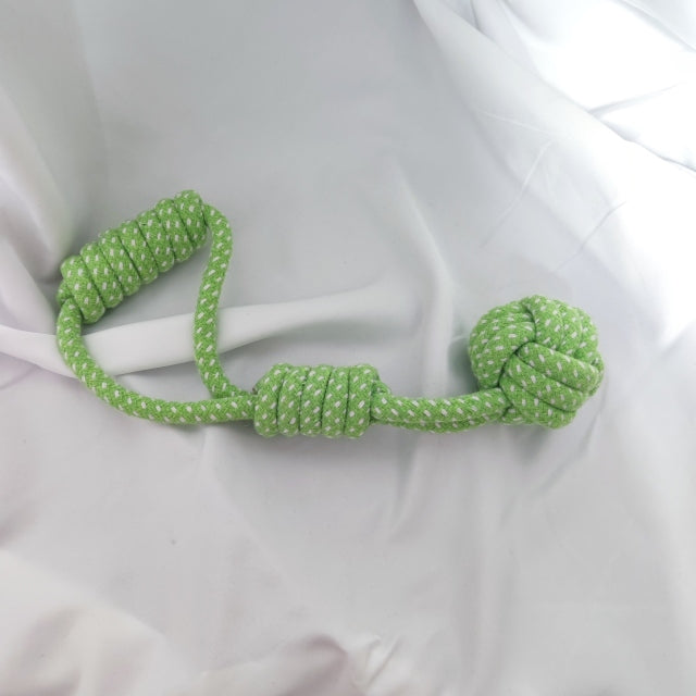MZHQ 1 Solid color Cotton Rope Braided Labrador Training Molar Teeth Bite-Resistant Teeth Cleaning Dog Pet Toy Ball Dog Supplies