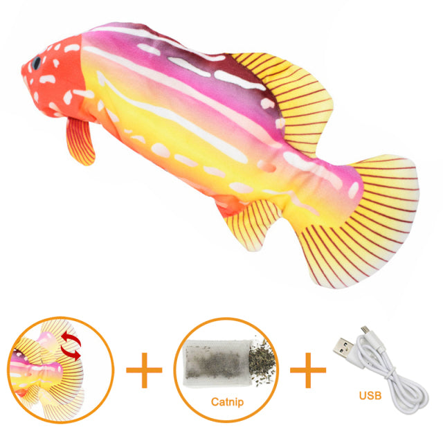 Electric Cat Toy Fish Pet Cat Toys Simulation Fish Swing Kitten Dance Fish Toy Funny Cats Chewing Playing Supplies USB Port