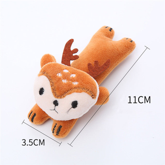 Cute Pet Dog Cat Plush Squeak Dog Toy Interesting Fleece Durable Chewing Pet Molar Toy Suitable For All Pets Elephant Duck Pig
