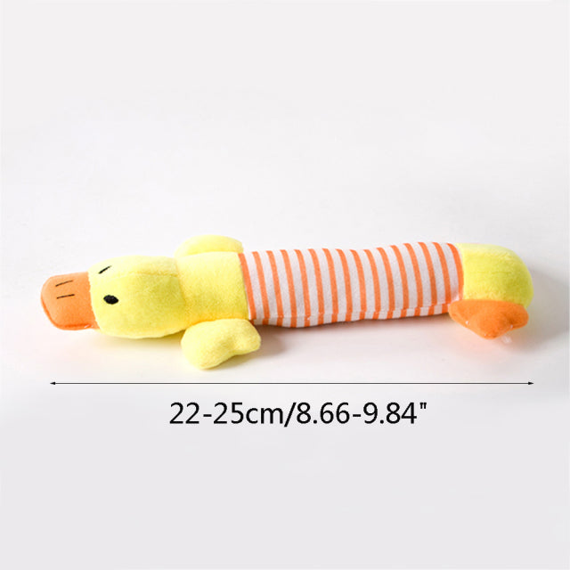 Cute Pet Dog Cat Plush Squeak Dog Toy Interesting Fleece Durable Chewing Pet Molar Toy Suitable For All Pets Elephant Duck Pig