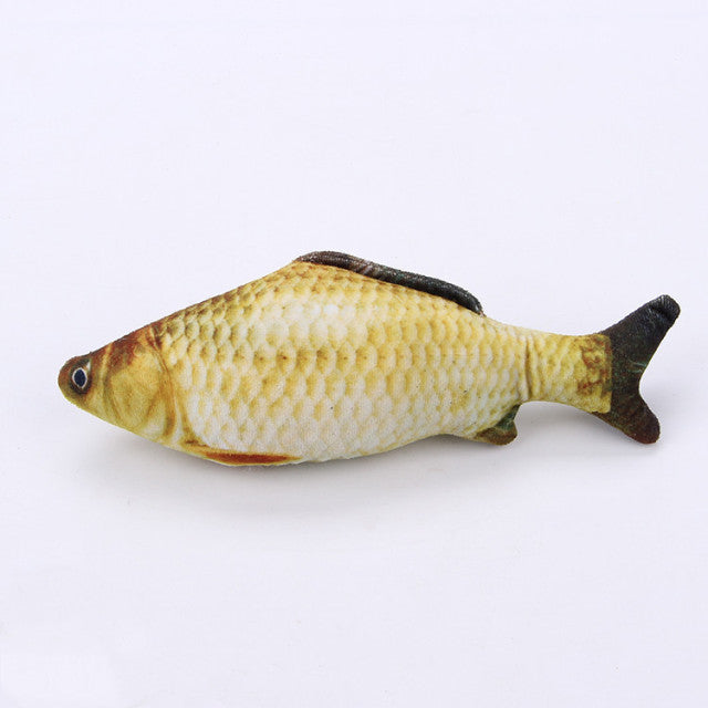 18CM Cat Toy Fish Plush Cat Scratcher Toy Interactive Fish Catnip Toys Stuffed Pillow Simulation Fish Playing Toy For Cat Kitten