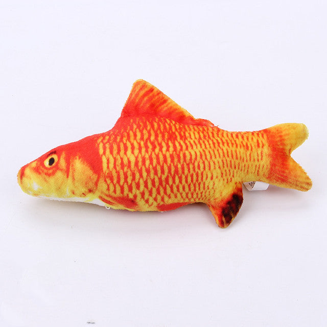 18CM Cat Toy Fish Plush Cat Scratcher Toy Interactive Fish Catnip Toys Stuffed Pillow Simulation Fish Playing Toy For Cat Kitten