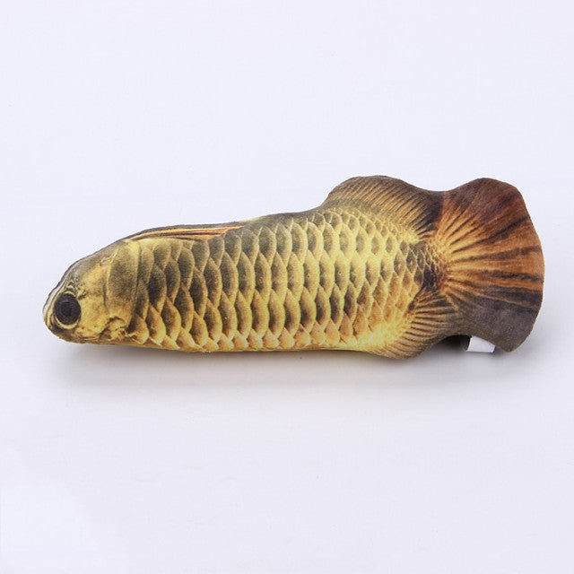 18CM Cat Toy Fish Plush Cat Scratcher Toy Interactive Fish Catnip Toys Stuffed Pillow Simulation Fish Playing Toy For Cat Kitten