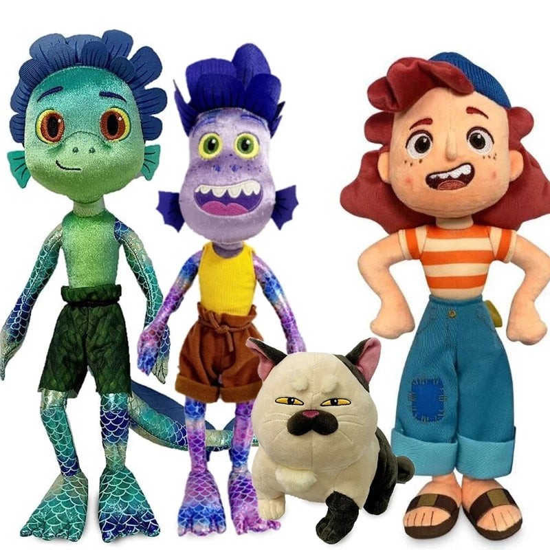 Disney Pixar Movie Luca Alberto Sea Monster Plush Toy 17-43cm Cartoon Cat Purple Girl Stuffed Toys Christmas Gifts for Children