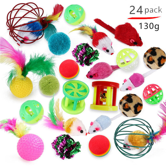 Cat Pets Toys Mouse Shape Balls Foldable Cat Kitten Play Tunnel Funny Cat Stick Mouse Supplies Simulation Fish Cat Accessories