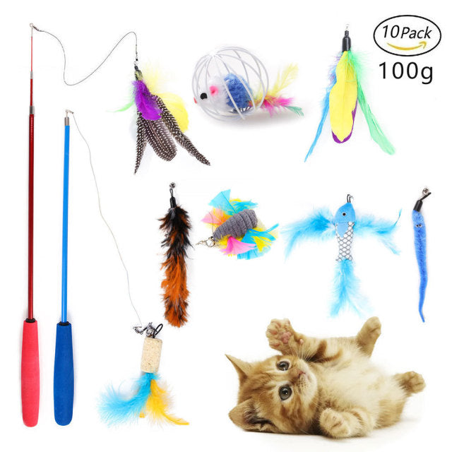 Cat Pets Toys Mouse Shape Balls Foldable Cat Kitten Play Tunnel Funny Cat Stick Mouse Supplies Simulation Fish Cat Accessories