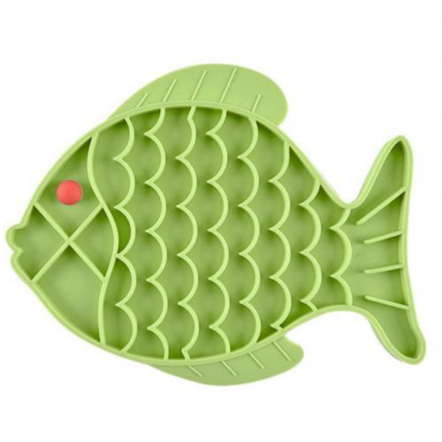 Fish Shape Silicone Lick Mat Non-slip Slow Feeding Food Bowl For Small Medium Dogs Puppy Cat Treat Feeder Dispenser Pet Supplies
