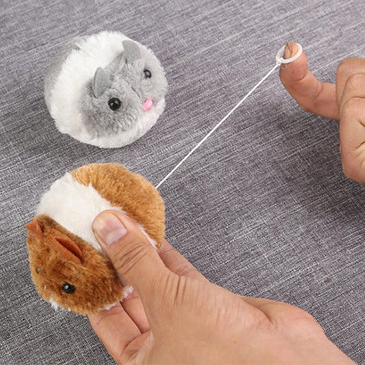 1pc Cat Toys Plush Fur Little Mouse Interactive Toy Kitten Funny Rat Safety Plush Toy Gift Shake Movement Mouse  Pet cat tunnel