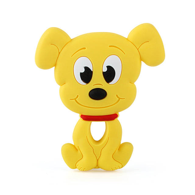 1pcs Animal Silicone Teethers BPA Free Nursing Baby Teething Toys Cartoons Heart Dog Cat Bear Dinosaur Silicone Beads DIY Chains