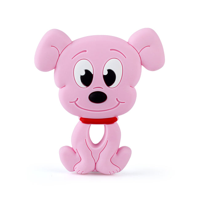 1pcs Animal Silicone Teethers BPA Free Nursing Baby Teething Toys Cartoons Heart Dog Cat Bear Dinosaur Silicone Beads DIY Chains