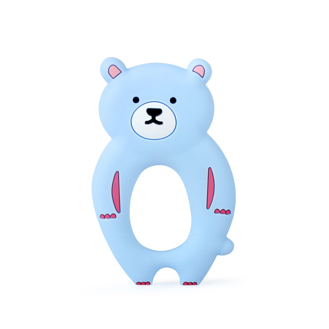1pcs Animal Silicone Teethers BPA Free Nursing Baby Teething Toys Cartoons Heart Dog Cat Bear Dinosaur Silicone Beads DIY Chains