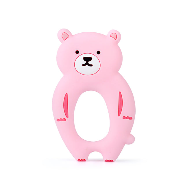 1pcs Animal Silicone Teethers BPA Free Nursing Baby Teething Toys Cartoons Heart Dog Cat Bear Dinosaur Silicone Beads DIY Chains