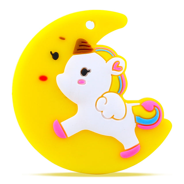 1pcs Animal Silicone Teethers BPA Free Nursing Baby Teething Toys Cartoons Heart Dog Cat Bear Dinosaur Silicone Beads DIY Chains