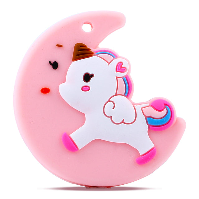 1pcs Animal Silicone Teethers BPA Free Nursing Baby Teething Toys Cartoons Heart Dog Cat Bear Dinosaur Silicone Beads DIY Chains
