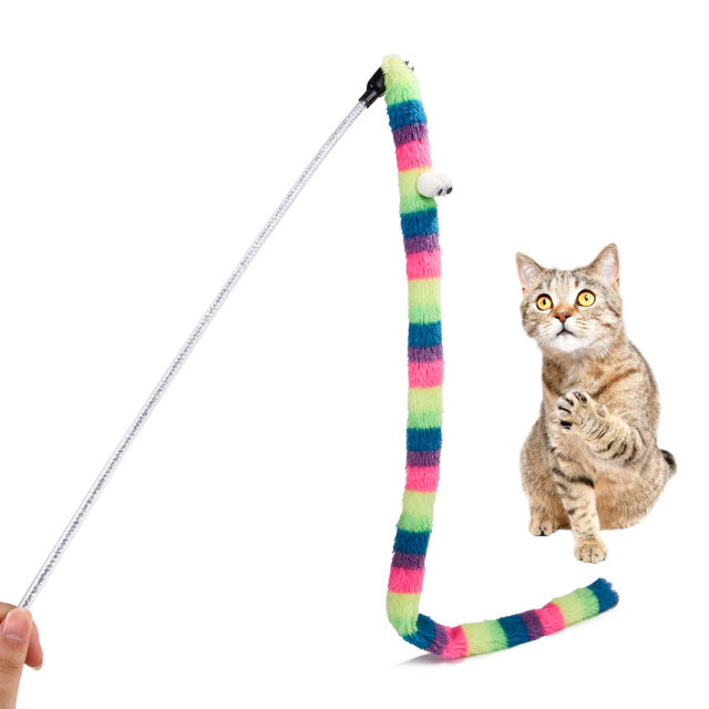 Cat Pets Toys Mouse Shape Balls Foldable Cat Kitten Play Tunnel Funny Cat Stick Mouse Supplies Simulation Fish Cat Accessories