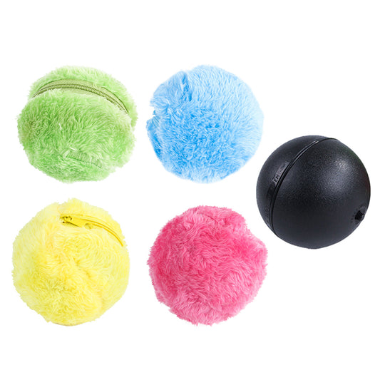 5pcs/set Magic Roller Ball Activation Automatic Ball Dog Cat Interactive Funny Chew Plush Electric Rolling Ball Pet Dog Cat Toy