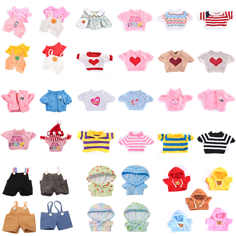 30cm LaLafanfan Cafe Duck Dog Clothes Plush Toys Cartoon Stuffed Dolls Accessories Clothing Hair Band Kids Girls Gift