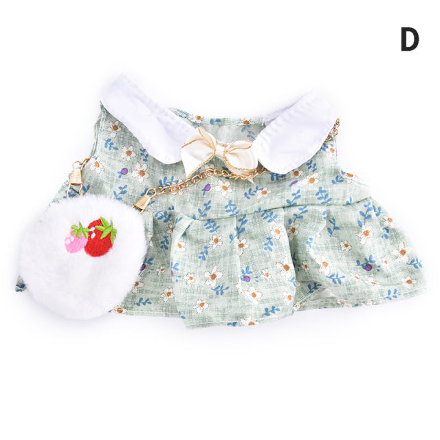 30cm LaLafanfan Cafe Duck Dog Clothes Plush Toys Cartoon Stuffed Dolls Accessories Clothing Hair Band Kids Girls Gift