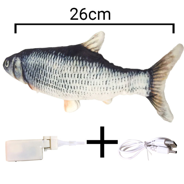 Cat Toy Fish USB Rechargeable Simulation Fish Catnip Cat Pet Chew Bite Interactive Stuffed Toys for cats