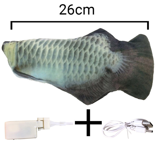 Cat Toy Fish USB Rechargeable Simulation Fish Catnip Cat Pet Chew Bite Interactive Stuffed Toys for cats
