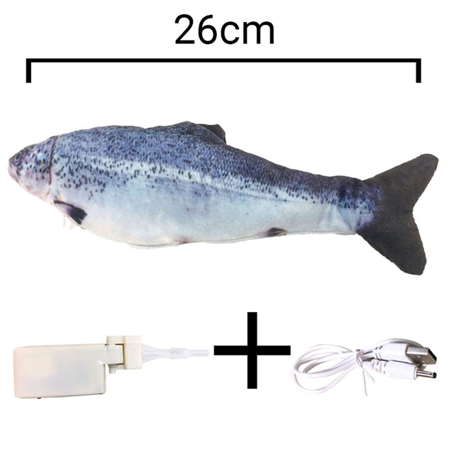 Cat Toy Fish USB Rechargeable Simulation Fish Catnip Cat Pet Chew Bite Interactive Stuffed Toys for cats