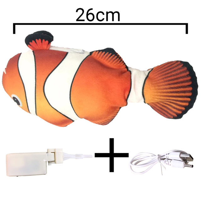 Cat Toy Fish USB Rechargeable Simulation Fish Catnip Cat Pet Chew Bite Interactive Stuffed Toys for cats