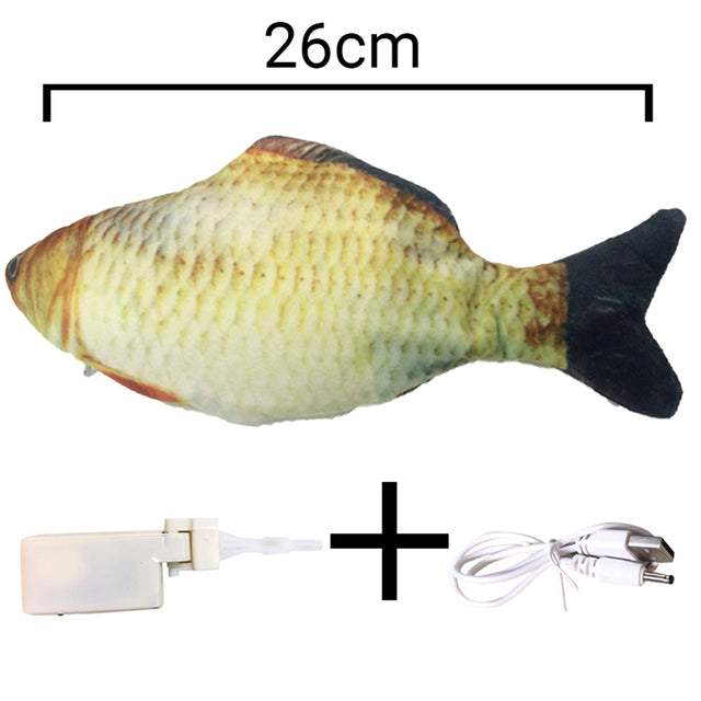 Cat Toy Fish USB Rechargeable Simulation Fish Catnip Cat Pet Chew Bite Interactive Stuffed Toys for cats