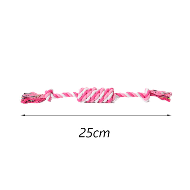 1pcs Bite Resistant Pet Dog Chew Toys for Small Dogs Cleaning Teeth Puppy Cat Rope Knot Ball Toy Playing mascotas Accessories