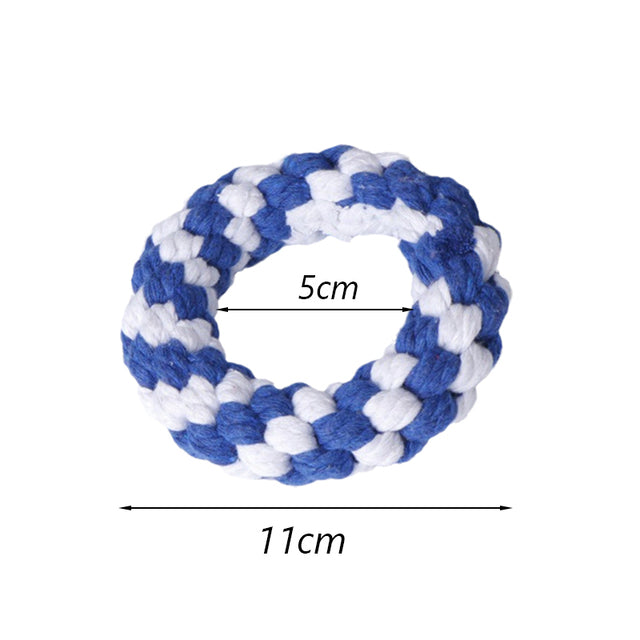 1pcs Bite Resistant Pet Dog Chew Toys for Small Dogs Cleaning Teeth Puppy Cat Rope Knot Ball Toy Playing mascotas Accessories