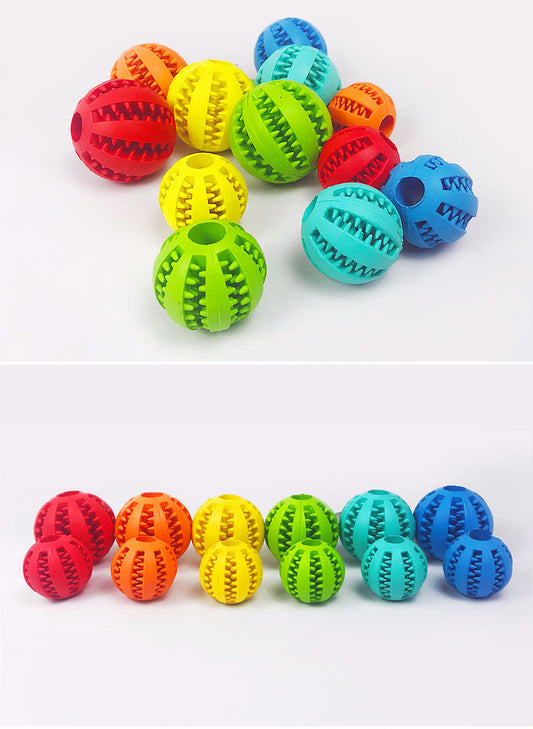 Pet Dog Toy Interactive Rubber Balls Pet Dog Cat Puppy Bite Chew Toys Ball Tooth Cleaning Funny Toys for Big Medium Small Dogs