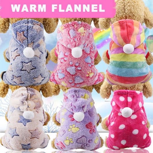 Soft Warm Pet Dog Jumpsuits Clothing for Dogs Pajamas Fleece Pet Dog Clothes for Dogs Coat Jacket Chihuahua Yorkshire Ropa Perro