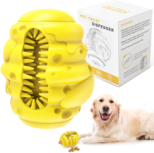 2022 New Large Medium Breeds Dog Toys Interactive Treat Dispensing Slow Feeder Indestructible Durable Safe Rubber Teeth Clean