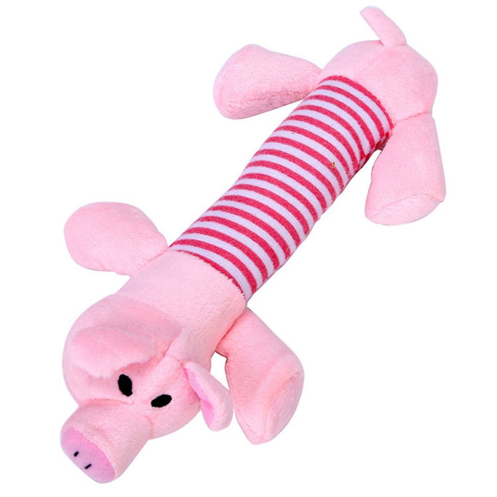Pet Dog Cat Funny Fleece Plush Dog Toy Squeak Chew Sound Toy pig Plush Toys Small Dog Toy