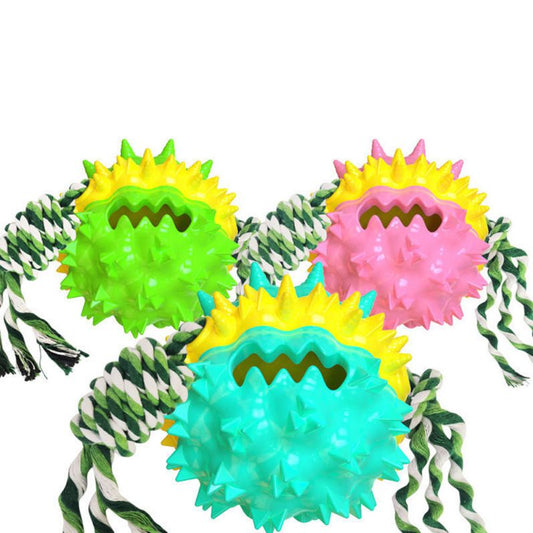 Interactive Pet Dog Squeaky Toys Pet Tooth Cleaning Chewing Grinding Toys for Small Medium Dogs Pet Puppy Training Toys