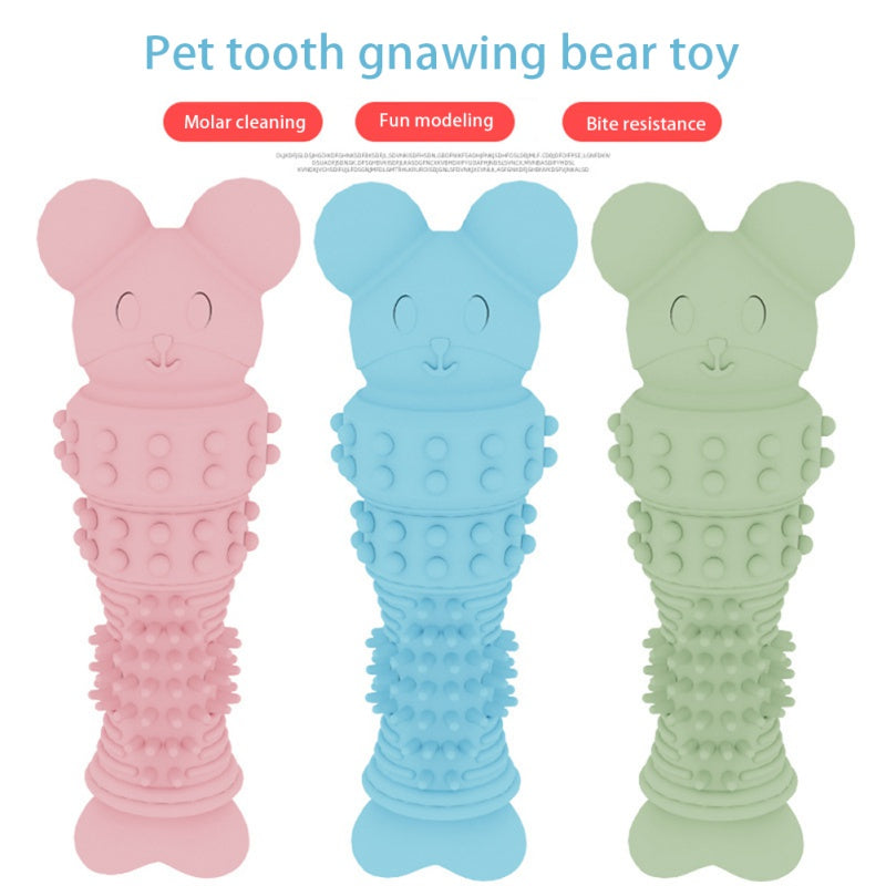 TPR Pet Toys Dogs Rubber Resistance to Bite Strong Bite-resistant Pets Teethbrush Toys Train Teeth Clean Chewing Toys Brand New