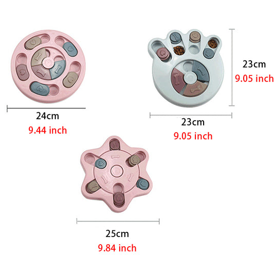 Portable dog feeder choke dog puzzle pet bowl IQ interactive slow food feeding bowl