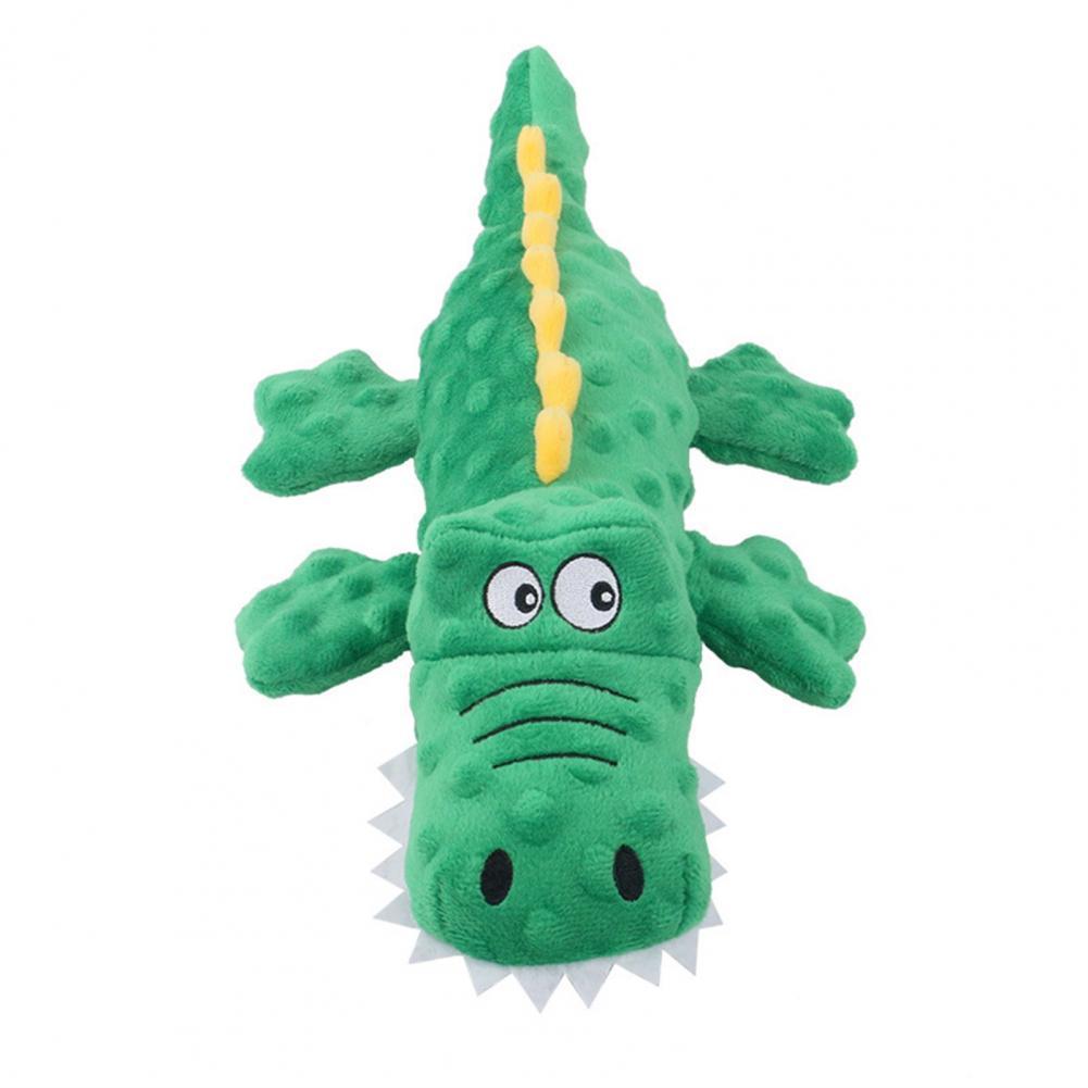 Plush Gator Dog Toy PP Cotton Washable Multifunctional Molar Chew Toy Safe Dog Squeaker Toys Colorfast Puppy Supplies