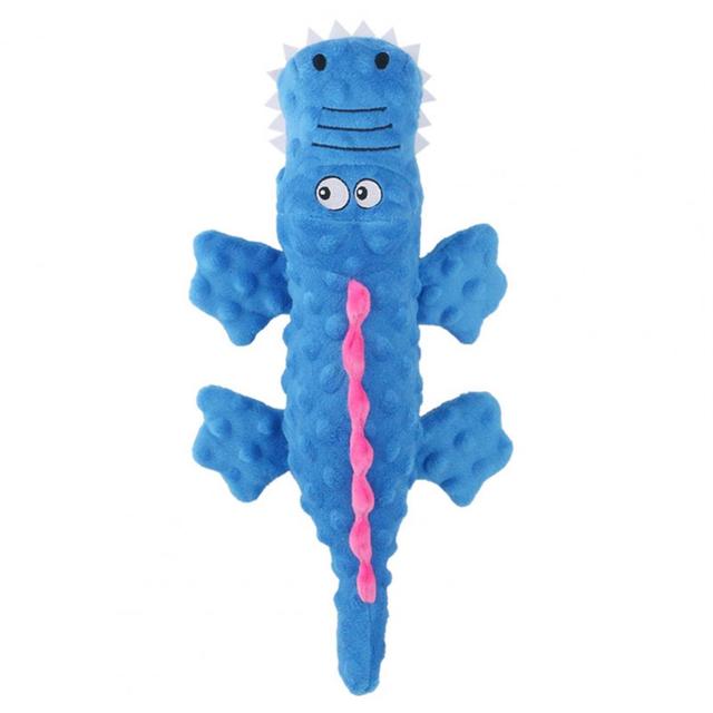 Plush Gator Dog Toy PP Cotton Washable Multifunctional Molar Chew Toy Safe Dog Squeaker Toys Colorfast Puppy Supplies