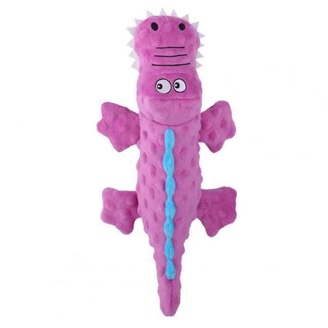 Plush Gator Dog Toy PP Cotton Washable Multifunctional Molar Chew Toy Safe Dog Squeaker Toys Colorfast Puppy Supplies