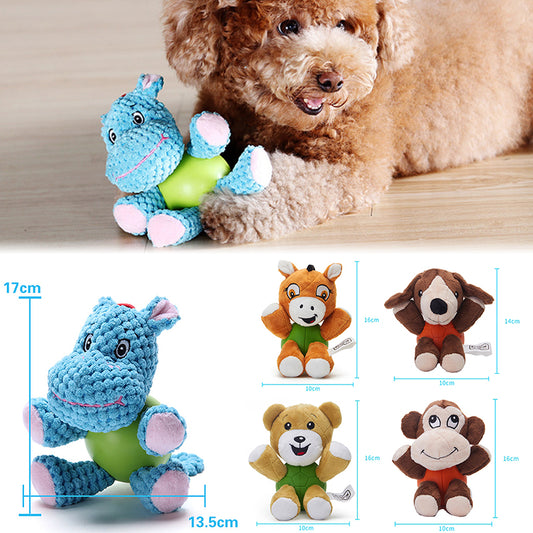 Cute Dog Squeaky Toys Durable Teeth Cleaning Chewing Ball Puppy Chew Toys for Dogs Cute Durable Cute Dog Squeaky Toys Hot